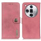 For OPPO Find X7 KHAZNEH Cowhide Texture Flip Leather Phone Case(Pink) - 1