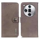 For OPPO Find X7 Pro / Find X7 Ultra KHAZNEH Cowhide Texture Flip Leather Phone Case(Khaki) - 1