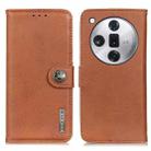 For OPPO Find X7 Pro / Find X7 Ultra KHAZNEH Cowhide Texture Flip Leather Phone Case(Brown) - 1