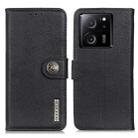 For Xiaomi 13T 5G / Redmi K60 Ultra 5G KHAZNEH Cowhide Texture Flip Leather Phone Case(Black) - 1