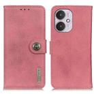 For Xiaomi Redmi 13C KHAZNEH Cowhide Texture Flip Leather Phone Case(Pink) - 1