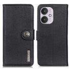 For Xiaomi Redmi 13C KHAZNEH Cowhide Texture Flip Leather Phone Case(Black) - 1