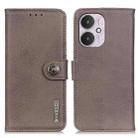 For Xiaomi Redmi 13C KHAZNEH Cowhide Texture Flip Leather Phone Case(Khaki) - 1