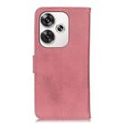 For Xiaomi Poco F6 / Redmi Turbo 3 KHAZNEH Cowhide Texture Flip Leather Phone Case(Pink) - 3