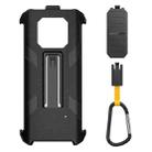 For Ulefone Armor 22 Ulefone Back Clip Phone Case with Carabiner(Black) - 1