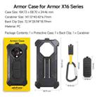 For Ulefone Armor X16 / X16 Pro Ulefone Back Clip Phone Case with Carabiner(Black) - 3