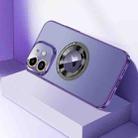 For iPhone 12 CD Texture MagSafe Magnetic Phone Case(Dark Purple) - 1