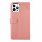 For iPhone 16 Pro Max HT01 Y-shaped Pattern Flip Leather Phone Case(Pink) - 3