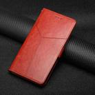 For iPhone 16 Plus HT01 Y-shaped Pattern Flip Leather Phone Case(Brown) - 2