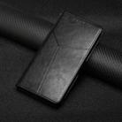 For iPhone 16 Plus HT01 Y-shaped Pattern Flip Leather Phone Case(Black) - 2