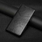 For iPhone 16 HT01 Y-shaped Pattern Flip Leather Phone Case(Black) - 2