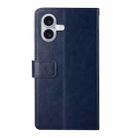 For iPhone 17 HT01 Y-shaped Pattern Flip Leather Phone Case(Blue) - 3