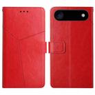 For iPhone 17 Air HT01 Y-shaped Pattern Flip Leather Phone Case(Red) - 1