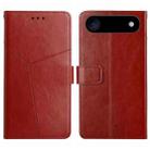 For iPhone 17 Air HT01 Y-shaped Pattern Flip Leather Phone Case(Brown) - 1