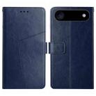 For iPhone 17 Air HT01 Y-shaped Pattern Flip Leather Phone Case(Blue) - 1