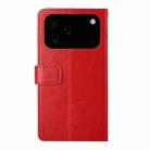 For iPhone 17 Pro HT01 Y-shaped Pattern Flip Leather Phone Case(Red) - 3