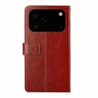 For iPhone 17 Pro HT01 Y-shaped Pattern Flip Leather Phone Case(Brown) - 3