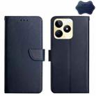 For Realme C53 Genuine Leather Fingerprint-proof Flip Phone Case(Blue) - 1