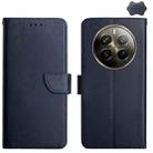 For Realme 12 Pro/12 Pro+ Global Genuine Leather Fingerprint-proof Flip Phone Case(Blue) - 1