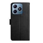 For Realme C63 4G Global/ C61 Genuine Leather Fingerprint-proof Flip Phone Case(Black) - 3