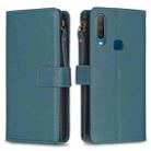 For vivo Y11 / Y15 / Y12 / Y17 9 Card Slots Zipper Wallet Leather Flip Phone Case(Green) - 1