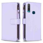 For vivo Y11 / Y15 / Y12 / Y17 9 Card Slots Zipper Wallet Leather Flip Phone Case(Light Purple) - 1