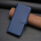 For iPhone 16 Pro 9 Card Slots Zipper Wallet Leather Flip Phone Case(Blue) - 2