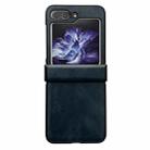 For Samsung Galaxy Z Flip5 Crazy Horse Texture Hinge Shockproof Protective Phone Case(Blue) - 1