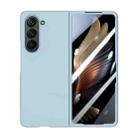 For Samsung Galaxy Z Fold5 Integrated PC Skin Feel Shockproof Phone Case(Sky Blue) - 1