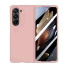 For Samsung Galaxy Z Fold5 Integrated PC Skin Feel Shockproof Phone Case(Pink) - 1