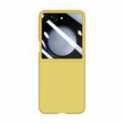 For Samsung Galaxy Z Flip5 Integrated PC Skin Feel Shockproof Phone Case(Lemon Yellow) - 1