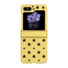 For Samsung Galaxy Z Flip5 Star Pattern PC Skin Feel Shockproof Phone Case(Lemon Yellow) - 1