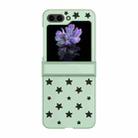 For Samsung Galaxy Z Flip5 Star Pattern PC Skin Feel Shockproof Phone Case(Mint Green) - 1