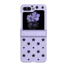 For Samsung Galaxy Z Flip5 Star Pattern PC Skin Feel Shockproof Phone Case(Purple) - 1