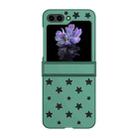 For Samsung Galaxy Z Flip5 Star Pattern PC Skin Feel Shockproof Phone Case(Green) - 1
