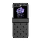 For Samsung Galaxy Z Flip5 Star Pattern PC Skin Feel Shockproof Phone Case(Black) - 1