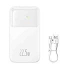 Baseus Comet Series Dual-Cable Digital Display Fast Charge Power Bank 10000mAh 22.5W(White) - 1