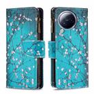 For Xiaomi Civi 3 5G Colored Drawing Pattern Zipper Leather Phone Case(Plum Blossom) - 1