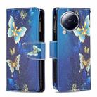 For Xiaomi Civi 3 5G Colored Drawing Pattern Zipper Leather Phone Case(Big Butterfly) - 1