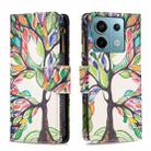 For Xiaomi Redmi Note 13 Pro Colored Drawing Pattern Zipper Leather Phone Case(Big Tree) - 1