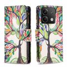 For Xiaomi Redmi Note 13 Colored Drawing Pattern Zipper Leather Phone Case(Big Tree) - 1