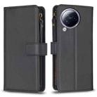 For Xiaomi Civi 3 5G 9 Card Slots Zipper Wallet Leather Flip Phone Case(Black) - 1