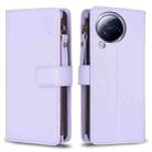 For Xiaomi Civi 3 5G 9 Card Slots Zipper Wallet Leather Flip Phone Case(Light Purple) - 1