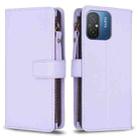 For Xiaomi Redmi 12C 9 Card Slots Zipper Wallet Leather Flip Phone Case(Light Purple) - 1