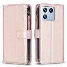 For Xiaomi 13 Pro 9 Card Slots Zipper Wallet Leather Flip Phone Case(Rose Gold) - 1