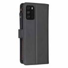 For Xiaomi Poco M3 9 Card Slots Zipper Wallet Leather Flip Phone Case(Black) - 3