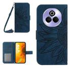 For Realme P3 Pro 5G Global Skin Feel Sun Flower Embossed Flip Leather Phone Case with Lanyard(Inky Blue) - 1