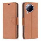 For Xiaomi Civi 3 5G Litchi Texture Pure Color Leather Phone Case(Brown) - 1