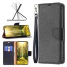 For Xiaomi Redmi 12 4G Litchi Texture Pure Color Leather Phone Case(Black) - 1