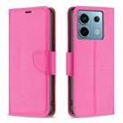 For Xiaomi Redmi Note 13 Pro Litchi Texture Pure Color Leather Phone Case(Rose Red) - 1